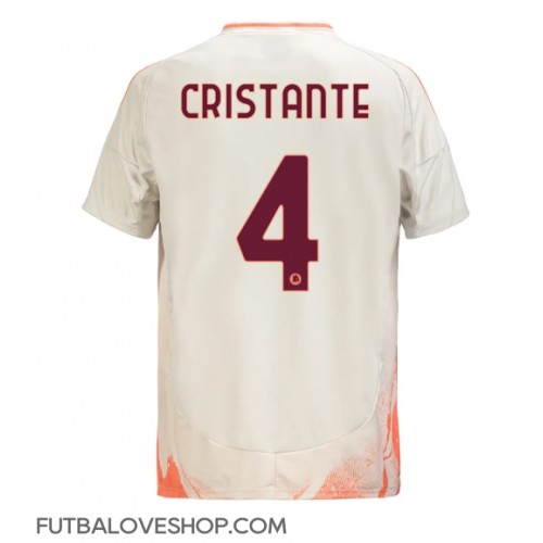 Dres AS Roma Bryan Cristante #4 Preč 2024-25 Krátky Rukáv